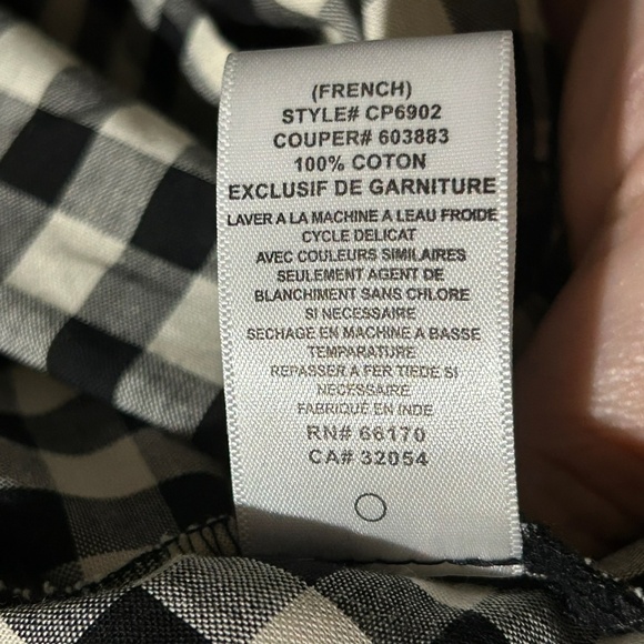 NWOT Eva Franco x Anthropologie Gingham Lace-Up Midi Skirt Black, White Size M - Picture 16 of 16